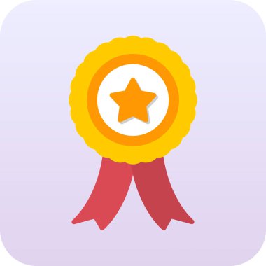 Rozet simgesi, basit vektör illüstrasyonu