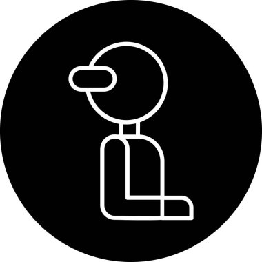 Tekerlekli sandalyedeki bir adamın vektör çizimi