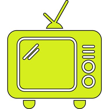 Televizyon. Web simgesi basit illüstrasyon