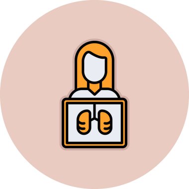 Saç stili, vektör illüstrasyon tasarımlı kadın avatarı