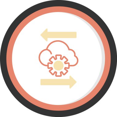 Bulut. Web simgesi basit illüstrasyon