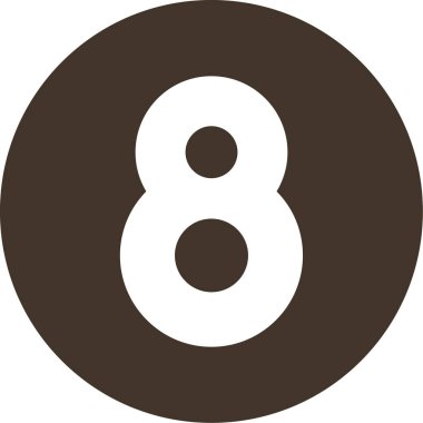 8 numaralı işaret vektör simgesi