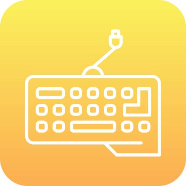 Benzersiz klavye vektör simgesi