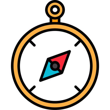 pusula simgesi, vektör illüstrasyonu