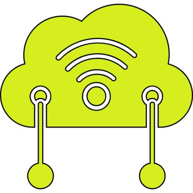 bulut hesaplama simgesi, vektör illüstrasyonu