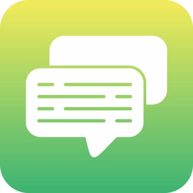 Sohbet simgesinin vektör illüstrasyonu