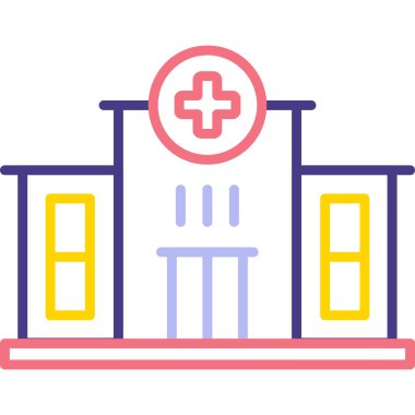 Hastane Simgesi Vektör İllüstrasyonu