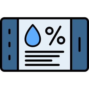 Su damlası ikonu. Taslak vektör simgesi. Su sembolü. izole düz arkaplan