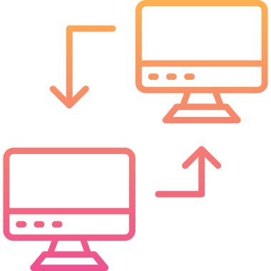 Bilgisayar. Web simgesi basit illüstrasyon