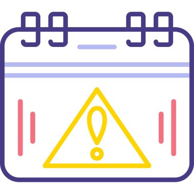 Takvim simgesi vektör illüstrasyonu