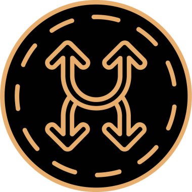 Ok simgesi, basit tasarım illüstrasyonu