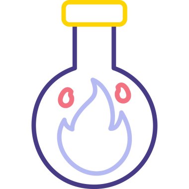 Yangın. Web simgesi basit illüstrasyon