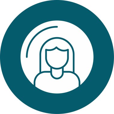 Uzun saçlı güzel bir kadın.