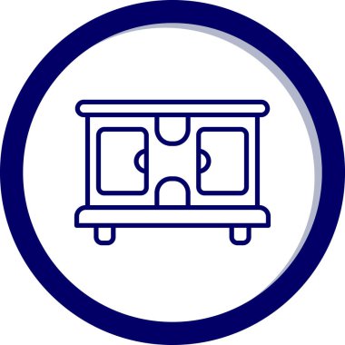 Tren simgesinin vektör illüstrasyonu