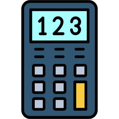 Hesap makinesi simgesi, taslak biçimi. vektör tasarımı