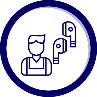 araba tamir servisi simgesi ana hatları biçiminde