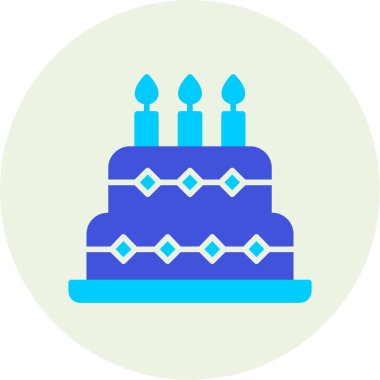 Kek. Web simgesi basit illüstrasyon