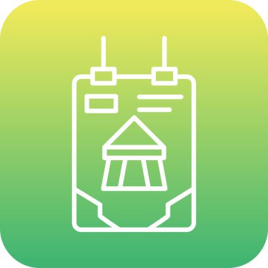 Benzersiz Radyo Vektör Satırı Simgesi