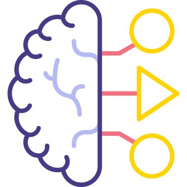 Beyin. Web simgesi basit tasarım