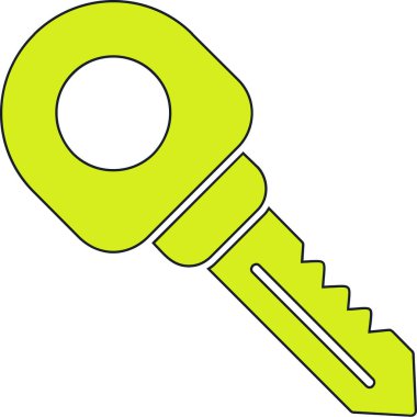 Çizgi film anahtarının vektör çizimi