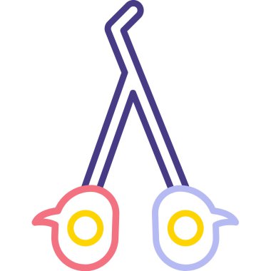 Makas simgesi. vektör illüstrasyonu