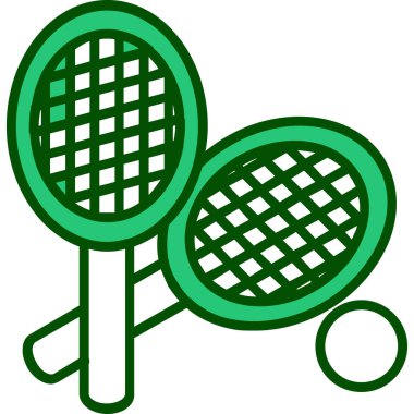 Tenis raketi simgesi, basit tasarım