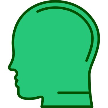 Baş simge vektör çizim