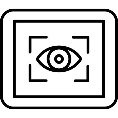 Göz tarama simgesi ana hat biçiminde