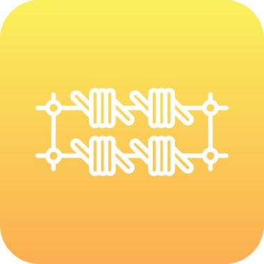 Çit simgesi soyut arkaplanda izole edildi