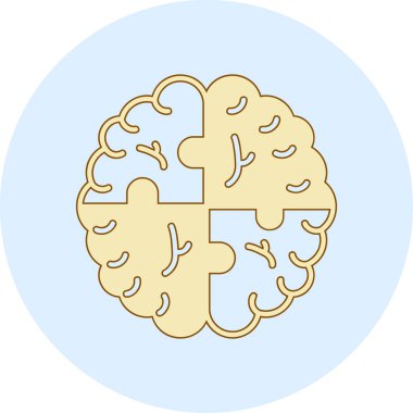 vektör beyin düz çizim simgesi