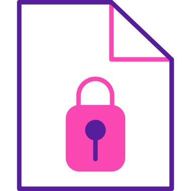 Asma kilit simgesi. Web için basit güvenlik vektör simgeleri çizimi