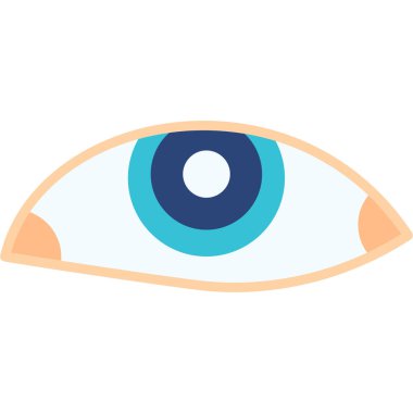 Göz Düz Vektör Simgesi