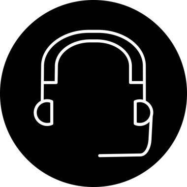 kulaklık simgesi vektör illüstrasyonu