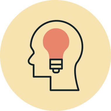 Bir fikrim var. Web simgesi basit illüstrasyon