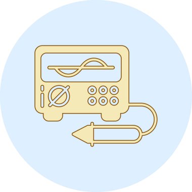 Modern gaz sobası simgesinin vektör çizimi