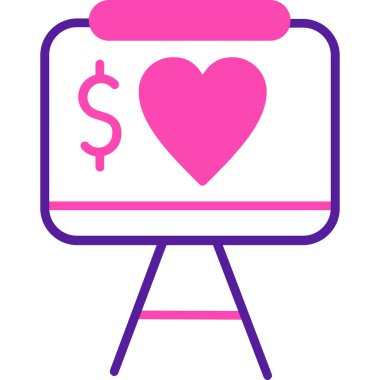 Para için. Web simgesi basit illüstrasyon