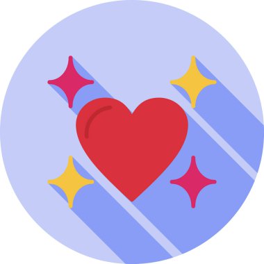 Kalp. Web simgesi basit illüstrasyon