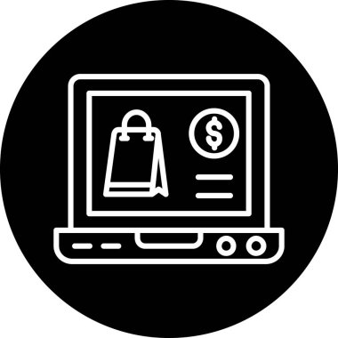 paralı dizüstü bilgisayar, vektör simgesi tasarımı