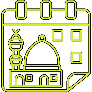 Ramazan kareem cami simgesi - taslak biçimi