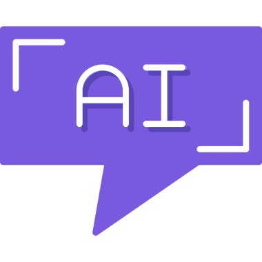 ai konuşma balonu vektör simgesi