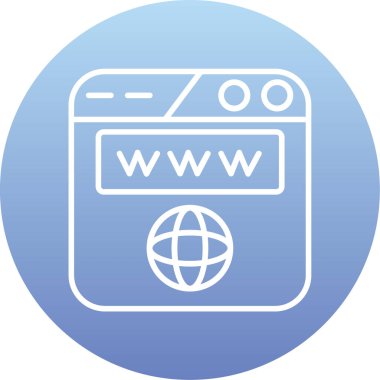 tarayıcı simgesi vektör illüstrasyonu