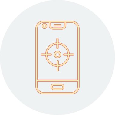 Cep telefonu simgesi, vektör illüstrasyonu