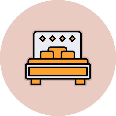 Basit kanepe simgesi, vektör illüstrasyonu