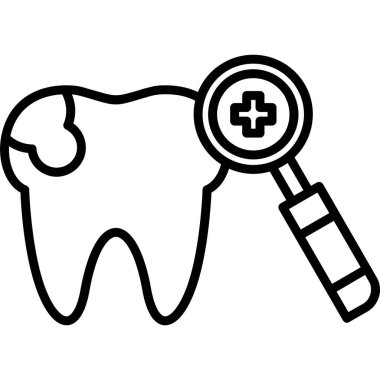 Diş bakımı ikonu vektör illüstrasyonu