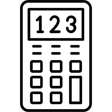 hesap makinesi simgesi vektör illüstrasyonu