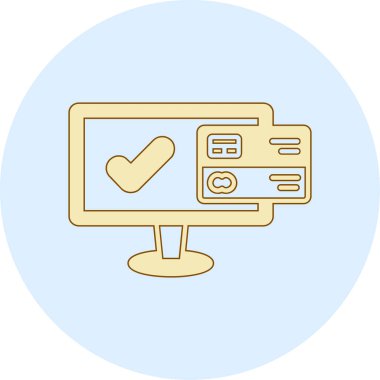 ekran ve simge, vektör illüstrasyonlu dizüstü bilgisayar