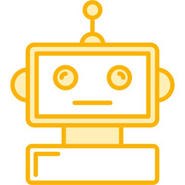 robot. Web simgesi basit illüstrasyon