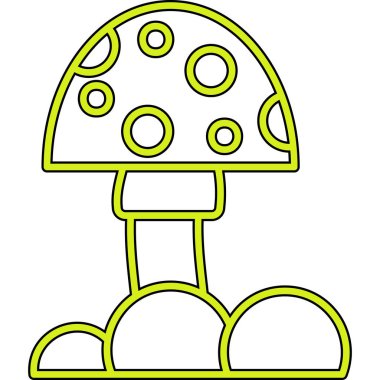 Çizgi film mantarının vektör çizimi