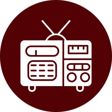 radyo, illüstrasyon, beyaz arkaplan üzerindeki vektör.