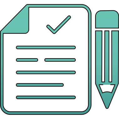 Kontrol listesi. Web simgesi basit illüstrasyon